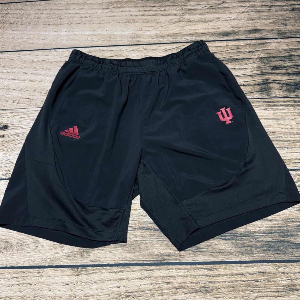 adidas Indiana University Hoosiers Shorts Mens XL Black NCAA Athletic Gym